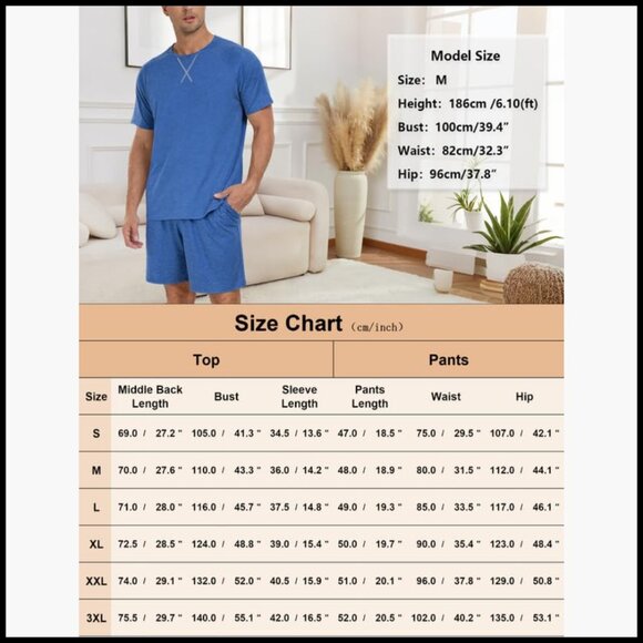 Cotton Pajama Set with Pockets, Lightweight Sleepwear - Picture 6 of 7